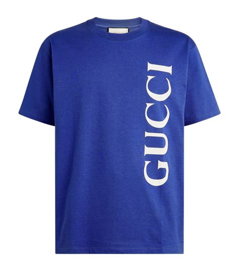 t shirt gucci blue semplice|gucci white tee shirt.